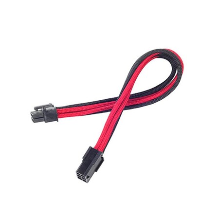 Dynamicfunction 6 Pin 250 mm Power Cable Extender - Black with Red DY526158
